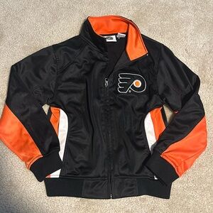 NHL Philadelphia Flyers zip up boys jacket size S
